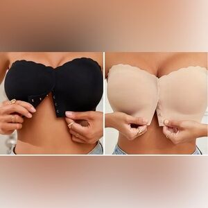 Women’s invisible Strap/Strapless Push-Up Bra - Black or Nude Size XL